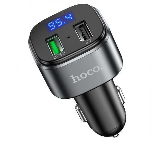 АЗП FM модулятор Hoco E67 QC3.0 (2USB-A) Чорний