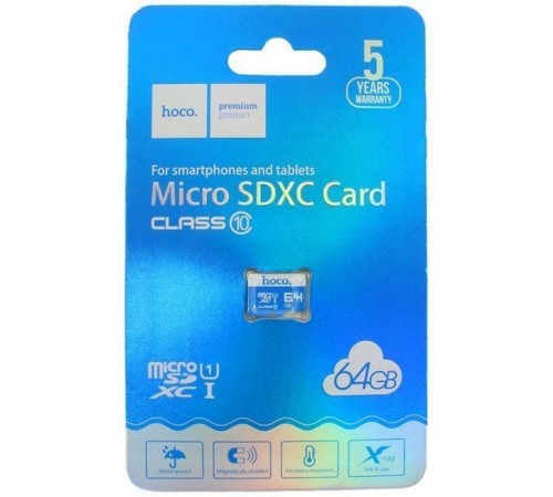 Карта пам'яті Hoco microSDXC Class 10 - 64GB (без адаптера) Карта пам'яті Hoco microSDXC Class 10 - 64GB (без адаптера)