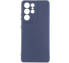Чохол Silicone Cover Lakshmi Full Camera (A) для Samsung Galaxy S21 Ultra Синій / Midnight Blue