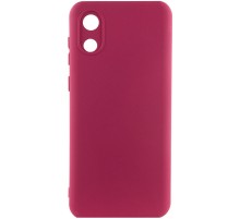 Чохол Silicone Cover Lakshmi Full Camera (A) для Samsung Galaxy A03 Core Бордовий / Marsala