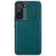 Шкіряний чохол-книжка Nillkin Qin Pro Plain Camshield для Samsung Galaxy S22+ Зелений