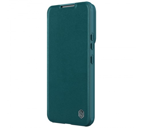Шкіряний чохол-книжка Nillkin Qin Pro Plain Camshield для Samsung Galaxy S22+ Зелений