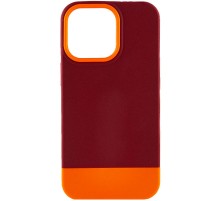 Чохол TPU+PC Bichromatic для Apple iPhone 13 Pro Max (6.7") Brown burgundy / Orange