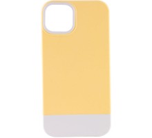 Чохол TPU+PC Bichromatic для Apple iPhone 13 (6.1") Creamy-yellow / White