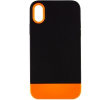 Чохол TPU+PC Bichromatic для Apple iPhone X / XS (5.8") Black / Orange
