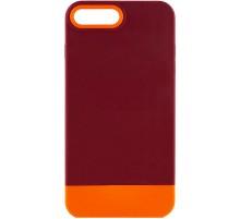 Чохол TPU+PC Bichromatic для Apple iPhone 7 plus / 8 plus (5.5") Brown burgundy / Orange