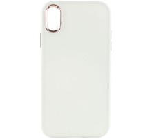 TPU чохол Bonbon Metal Style для Apple iPhone XS Max (6.5") Білий / White