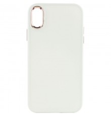 TPU чохол Bonbon Metal Style для Apple iPhone XS Max (6.5") Білий / White