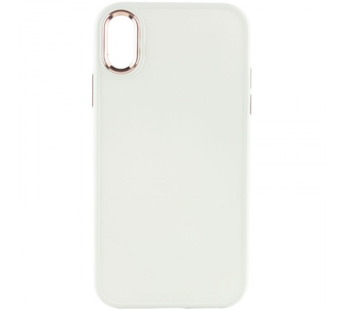 TPU чохол Bonbon Metal Style для Apple iPhone XS Max (6.5") Білий / White TPU чохол Bonbon Metal Style для Apple iPhone XS Max (6.5") Білий / White