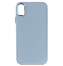 TPU чохол Bonbon Metal Style для Apple iPhone XS Max (6.5") Блакитний / Mist blue