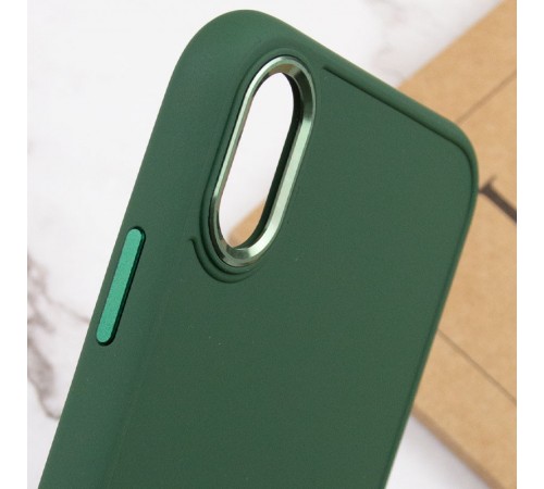 TPU чохол Bonbon Metal Style для Apple iPhone XS Max (6.5") Зелений / Army green TPU чохол Bonbon Metal Style для Apple iPhone XS Max (6.5") Зелений / Army green