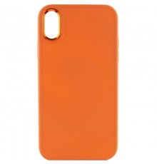 TPU чохол Bonbon Metal Style для Apple iPhone XS Max (6.5") Помаранчевий / Papaya