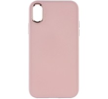TPU чохол Bonbon Metal Style для Apple iPhone XS Max (6.5") Рожевий / Light pink