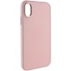 TPU чохол Bonbon Metal Style для Apple iPhone XS Max (6.5") Рожевий / Light pink