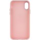 TPU чохол Bonbon Metal Style для Apple iPhone XS Max (6.5") Рожевий / Light pink