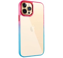 Чохол TPU+PC Fresh sip series для Apple iPhone 12 Pro / 12 (6.1") Бірюзовий / Рожевий