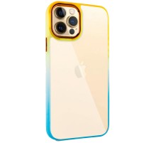 Чохол TPU+PC Fresh sip series для Apple iPhone 12 Pro Max (6.7") Бірюзовий / Помаранчевий