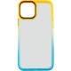 Чохол TPU+PC Fresh sip series для Apple iPhone 12 Pro Max (6.7") Бірюзовий / Помаранчевий