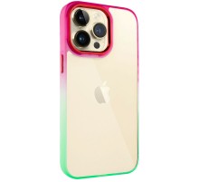 Чохол TPU+PC Fresh sip series для Apple iPhone 13 Pro (6.1") Салатовий / Рожевий