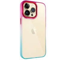 Чохол TPU+PC Fresh sip series для Apple iPhone 13 Pro Max (6.7") Бірюзовий / Рожевий