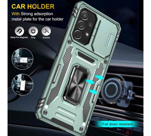 Ударостійкий чохол Camshield Army Ring для Samsung Galaxy A33 5G Зелений / Light Green Ударостійкий чохол Camshield Army Ring для Samsung Galaxy A33 5G Зелений / Light Green