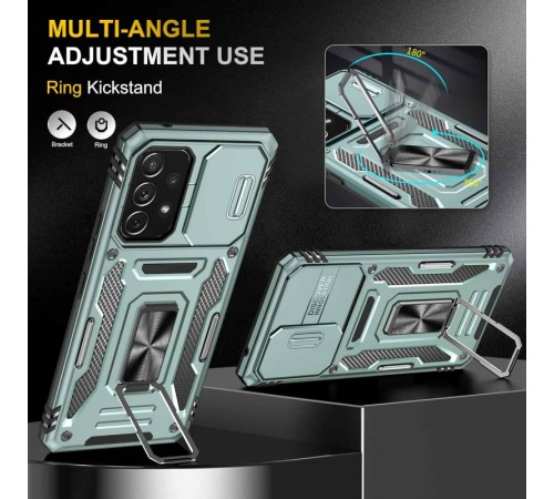 Ударостійкий чохол Camshield Army Ring для Samsung Galaxy A33 5G Зелений / Light Green Ударостійкий чохол Camshield Army Ring для Samsung Galaxy A33 5G Зелений / Light Green