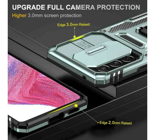 Ударостійкий чохол Camshield Army Ring для Samsung Galaxy A33 5G Зелений / Light Green Ударостійкий чохол Camshield Army Ring для Samsung Galaxy A33 5G Зелений / Light Green