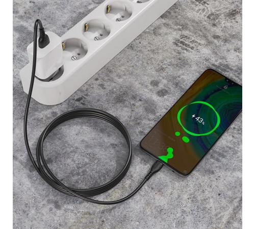 Дата кабель Borofone BX51 Triumph USB to Type-C (1m) Чорний Дата кабель Borofone BX51 Triumph USB to Type-C (1m) Чорний