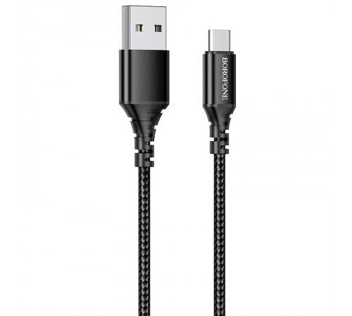 Дата кабель Borofone BX54 Ultra bright USB to MicroUSB (1m) Чорний Дата кабель Borofone BX54 Ultra bright USB to MicroUSB (1m) Чорний