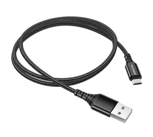 Дата кабель Borofone BX54 Ultra bright USB to MicroUSB (1m) Чорний Дата кабель Borofone BX54 Ultra bright USB to MicroUSB (1m) Чорний