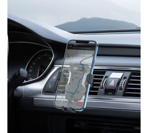 Автотримач Borofone BH55 Чорно - сталевий