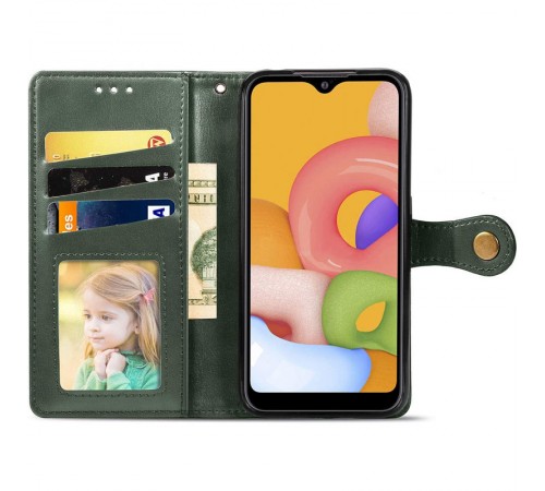 Шкіряний чохол-книжка GETMAN Gallant (PU) для Samsung Galaxy M33 5G Зелений Шкіряний чохол-книжка GETMAN Gallant (PU) для Samsung Galaxy M33 5G Зелений