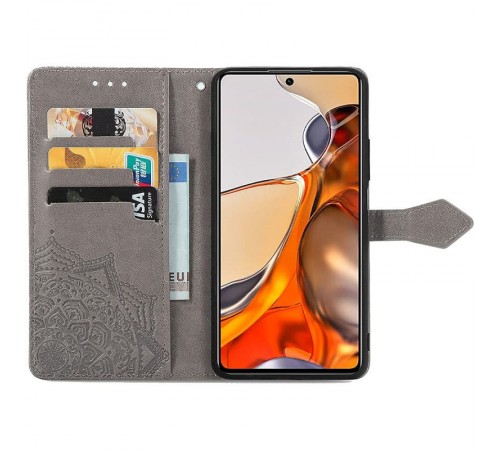 Шкіряний чохол-книжка Art Case з візитницею для Xiaomi Redmi 10A Сірий