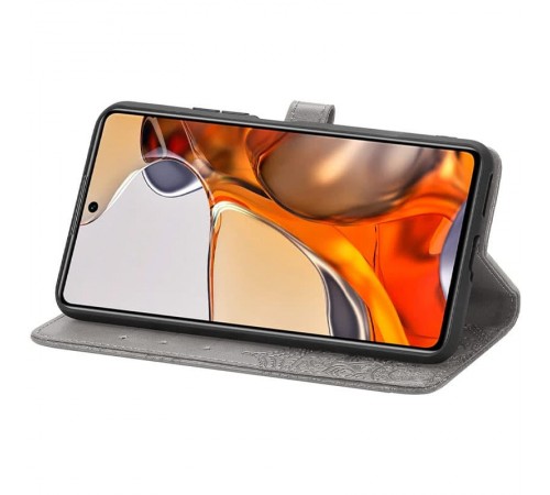 Шкіряний чохол-книжка Art Case з візитницею для Xiaomi Redmi 10A Сірий
