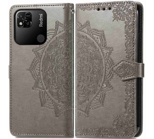 Шкіряний чохол-книжка Art Case з візитницею для Xiaomi Redmi 10A Сірий