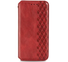Шкіряний чохол книжка GETMAN Cubic (PU) для Xiaomi Redmi Note 11 (Global) / Note 11S Червоний