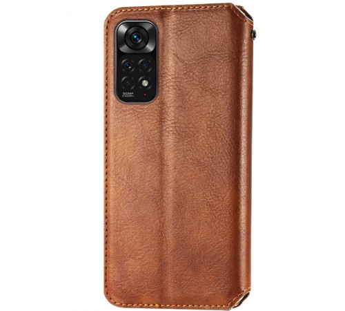 Шкіряний чохол-книжка GETMAN Cubic (PU) для Xiaomi Redmi Note 11 Pro 4G/5G / 12 Pro 4G Коричневий Шкіряний чохол-книжка GETMAN Cubic (PU) для Xiaomi Redmi Note 11 Pro 4G/5G / 12 Pro 4G Коричневий
