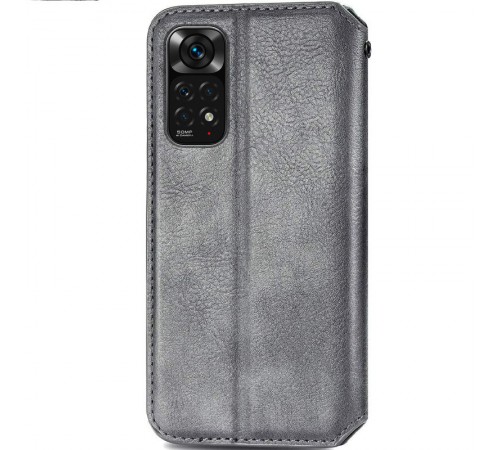 Шкіряний чохол-книжка GETMAN Cubic (PU) для Xiaomi Redmi Note 11 Pro 4G/5G / 12 Pro 4G Сірий Шкіряний чохол-книжка GETMAN Cubic (PU) для Xiaomi Redmi Note 11 Pro 4G/5G / 12 Pro 4G Сірий
