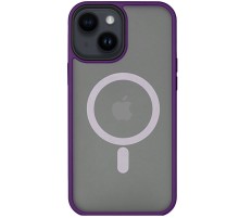 TPU+PC чохол Metal Buttons with MagSafe для Apple iPhone 14 Plus (6.7") Темно-фіолетовий