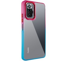 Чохол TPU+PC Fresh sip series для Xiaomi Redmi Note 10 Pro / 10 Pro Max Бірюзовий / Рожевий