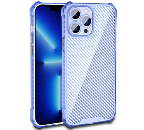 Чохол TPU Ease Carbon color series для Apple iPhone 12 Pro (6.1") Синій / Прозорий Чохол TPU Ease Carbon color series для Apple iPhone 12 Pro (6.1") Синій / Прозорий
