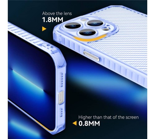 Чохол TPU Ease Carbon color series для Apple iPhone 12 Pro (6.1") Синій / Прозорий Чохол TPU Ease Carbon color series для Apple iPhone 12 Pro (6.1") Синій / Прозорий
