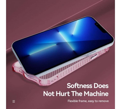 Чохол TPU Ease Carbon color series для Apple iPhone 12 Pro Max (6.7") Рожевий / Прозорий Чохол TPU Ease Carbon color series для Apple iPhone 12 Pro Max (6.7") Рожевий / Прозорий