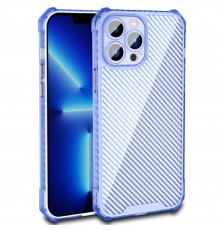 Чохол TPU Ease Carbon color series для Apple iPhone 12 Pro Max (6.7") Синій / Прозорий
