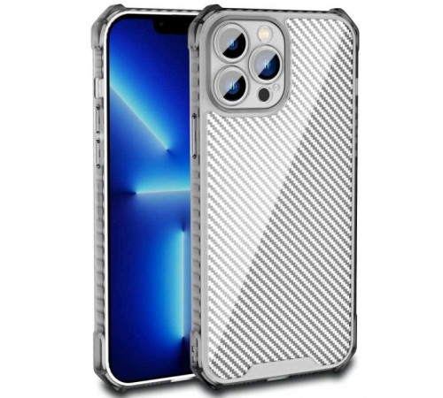 Чохол TPU Ease Carbon color series для Apple iPhone 12 Pro Max (6.7") Чорний / Прозорий
