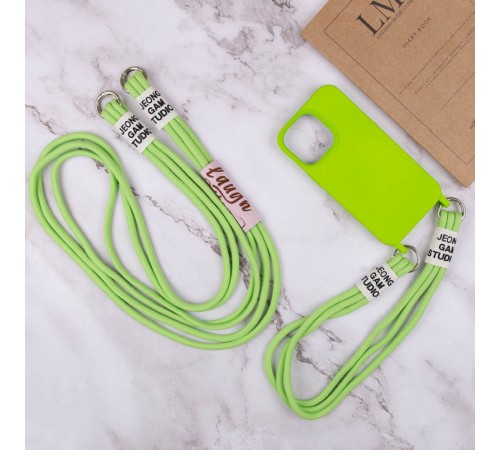 Чохол TPU two straps California для Apple iPhone 13 Pro Max (6.7") Салатовий Чохол TPU two straps California для Apple iPhone 13 Pro Max (6.7") Салатовий