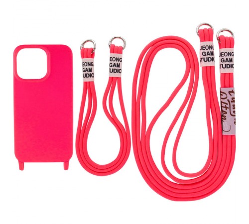 Чохол TPU two straps California для Apple iPhone 13 Pro Max (6.7") Рожевий Чохол TPU two straps California для Apple iPhone 13 Pro Max (6.7") Рожевий