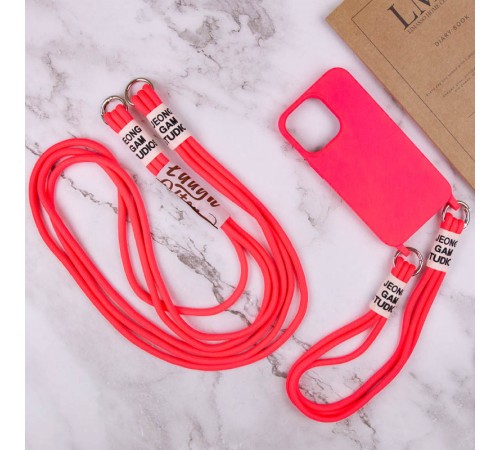 Чохол TPU two straps California для Apple iPhone 13 Pro Max (6.7") Рожевий Чохол TPU two straps California для Apple iPhone 13 Pro Max (6.7") Рожевий