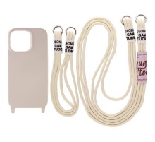 Чохол TPU two straps California для Apple iPhone 13 (6.1") Бежевий / Antigue White