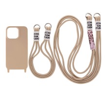 Чохол TPU two straps California для Apple iPhone 13 (6.1") Бежевий / Beige